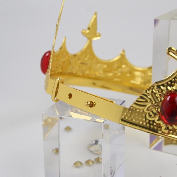 Забавные праздничные короны, украшенные драгоценностями, золотые головные уборы, круглые золотые ободки для выпускного, свадьбы, Хэллоуина