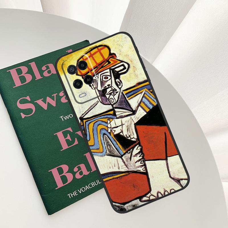 Picasso Abstract painting Art Case For Oppo A54 A74 A94 A54S A57S A15 A16 A17 A52 A72 A76 A96 A58 A78 A98 A77 A5 A9 Cover