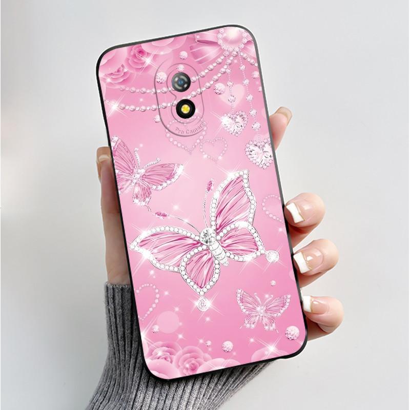 Печатный чехол для телефона Itel A16 / A16PLUS / A23 / ITEL Alpha Lite Funda Мягкий силиконовый черный корпус Чехол с милым цветочным рисунком Capa