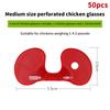 50Pcs Red Plastic Chicken Glasses Pheasant Anti-Pecking Goggles Glasses With Bolt Protect Poultry Supplies Hens Farm Accessories