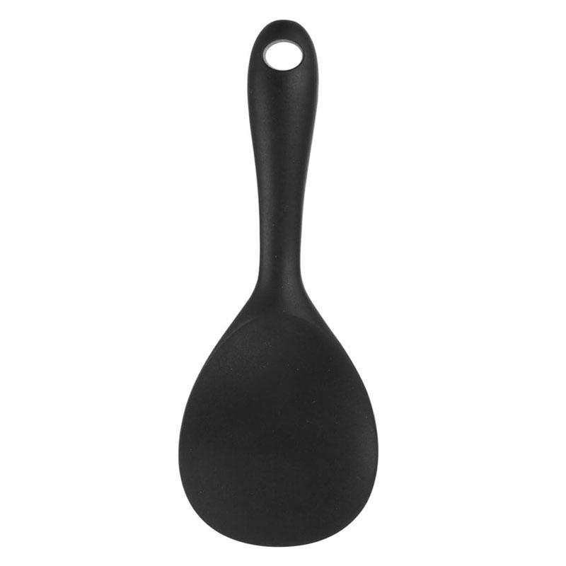 2pcs Hanging Silicone Rice Spoon Non Stick Rice Spatula Heat Resistant Rice Cooker Spoon Electric Rice Cooking Scoop with Holes
