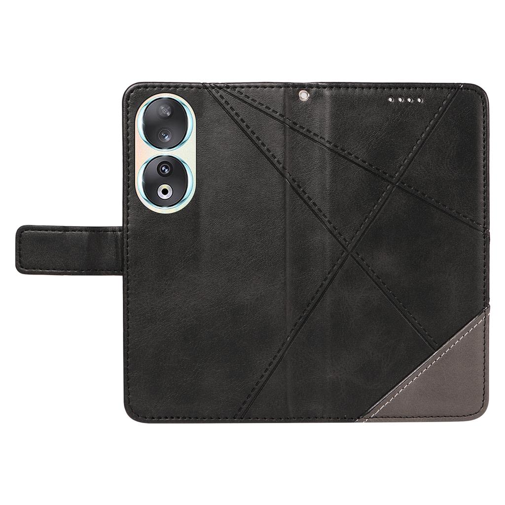 Для Honor 90 Чехол Кошелек Геометрическая Линия Кожаный Чехол для Телефона Книжка Складная Подставка