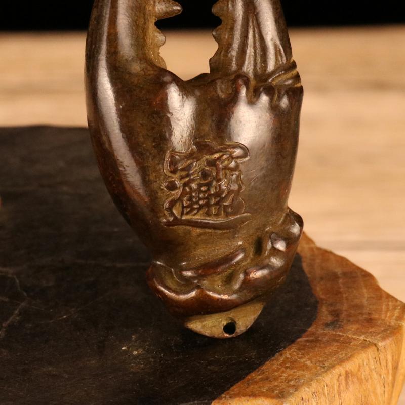 Purple Copper Crab Pliers Statue Ornament Copper Handmade Antique Animal Miniature Figurine Office Desk Decoration Decor Craft