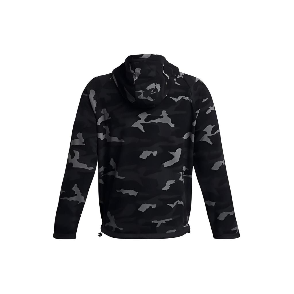 Under Armour Толстовка с капюшоном из микрофлиса с камуфляжным принтом, карманом на молнии с длинным рукавом, мужские толстовки с капюшоном, черная 1378982-001