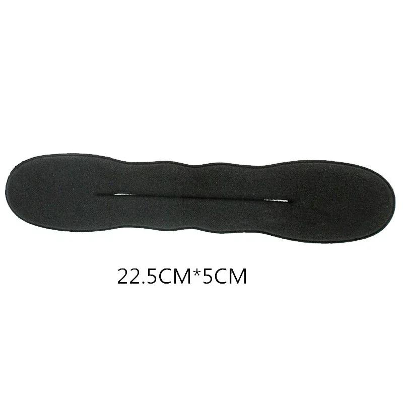 1/2pc Hair Styling Donut Bun Curler Maker Hair Clip Ring Braider Magic Foam Donut Twist  DIY Tool Accessories Black 17.5/ 22.5cm