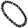 [Синдзюку Гин но Кура] Браслет из натуральной черной шпинели огранки 6 мм, длиной примерно 18 см (Мужской M, женский L), Августовский камень, Натуральный камень