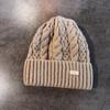 Knit Hat For Men With Letters Warm Solid Color For Casual Wear