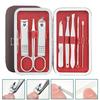 8Pcs Nail Clipper Set Professional Stainless Steel Manicure Pedicure Kit with Case Nail