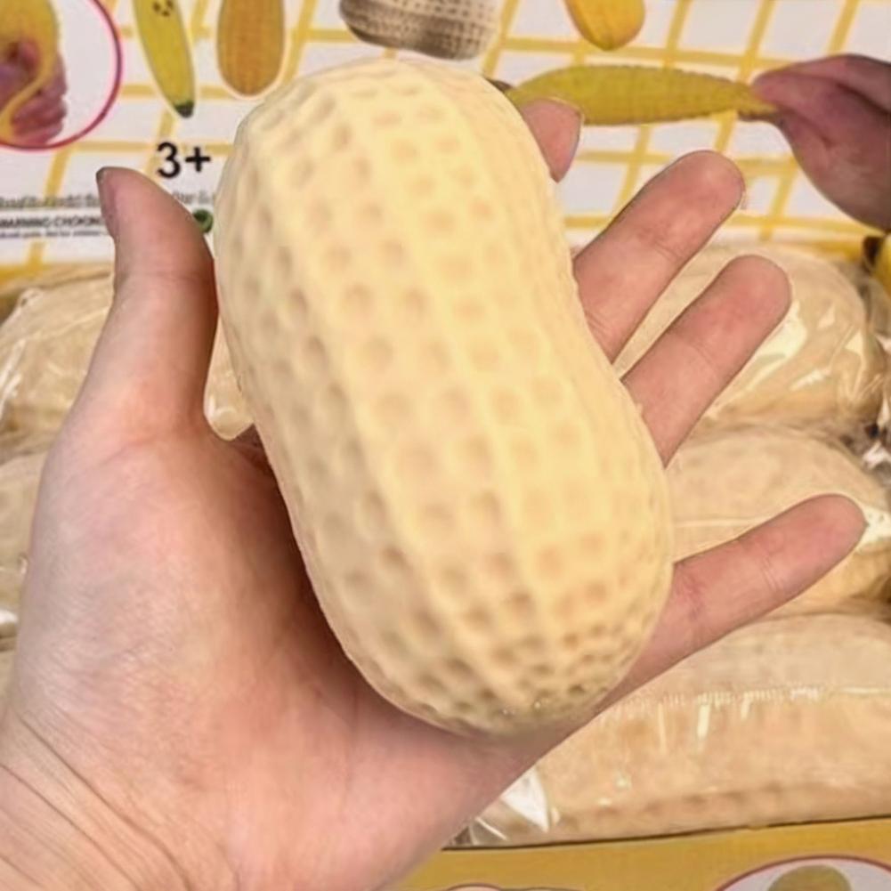 Большая мягкая и липкая арахисовая игрушка-сквиши с музыкой, антистресс-подарок, медленное восстановление, снятие стресса, еда, U2O1