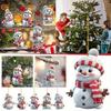 10pcs/5pcs Christmas Car Rearview Mirror Ornaments - Snowman Acrylic Hanging Decorations for Tree, For Christmas Decorations