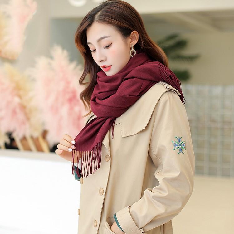 Solid Color Elegant Literary Scarf