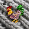 Farm-themed Jewelry Chicken Rooster Brooch Pin, Acrylic Lightweight Farm Scratch-resistant Animal Jewelry, for Backpacks Hats Jackets Thanksgiving