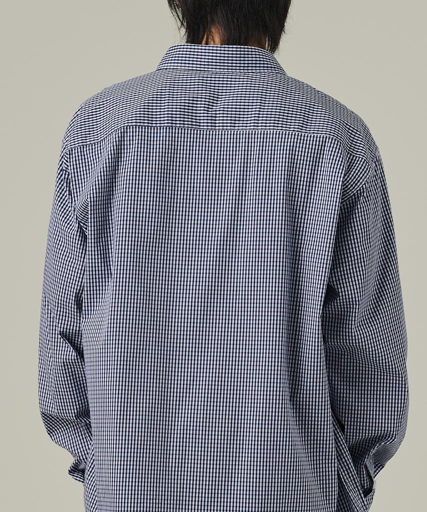 ANALOG MOOD Plaid Overfit Check Shirt (Navy)