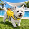 Breathable Lake Swimming Vest Dog Life Jacket High Buoyancy Pet Swim with Chin Rest And Rescue Water Sports Apparel for Dogs Handle Adjustable Float