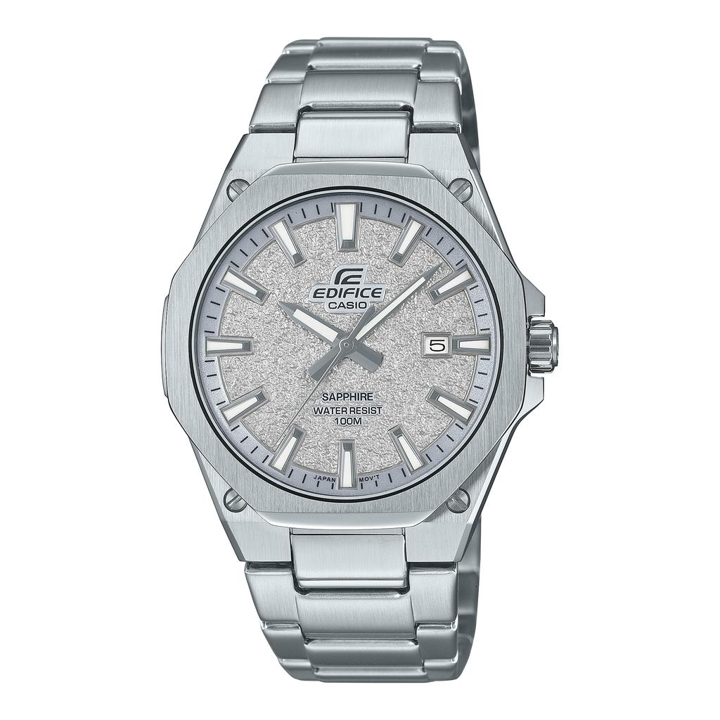 Casio Мужские аналоговые кварцевые часы из нержавеющей стали EFR-S108DE-8AV, водозащита 100 м