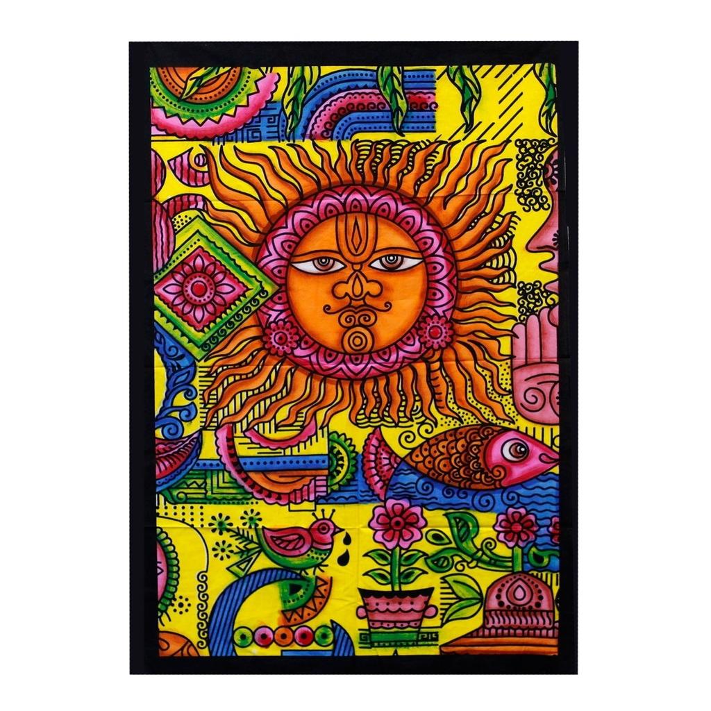 Sun Wall Art, Handbrushed Cotton