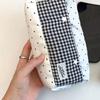 Polka Dot Star Plaid Cloth Pencil Case Large Capacity Pen Storage Bag Handheld Pencil Bag  Student
