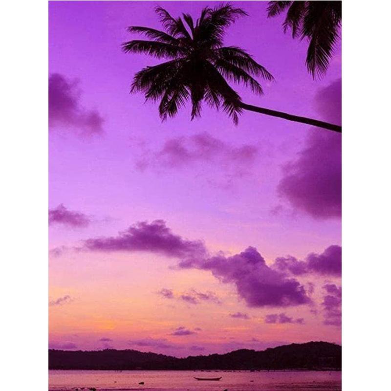 Full Round 5D DIY Diamond Painting Sunset Landscape Sea View Cross Stitch Kits Mosaic Rhinestone Embroidery Home Decor