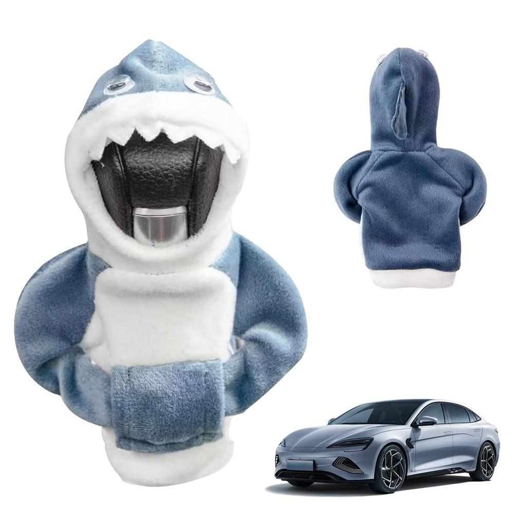 PAVIKE Shift Knob Cover (Shark) Gear Shift Hoodie Car Shifter Protective Cover Auto Gear