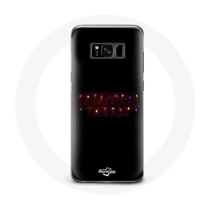 Coque pour Samsung Galaxy S8 Stranger Things Affiche Logo Joyeux noël
