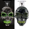 Skull Full Face Mask Halloween Cosplay Horror Luminous LED Mask 10 Single Color for Choice Party Glow Mask