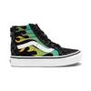 Vans Sk8 Zip High Top Kids Skate Shoes Flame Black Kids Sneakers VN0A4BUXESY