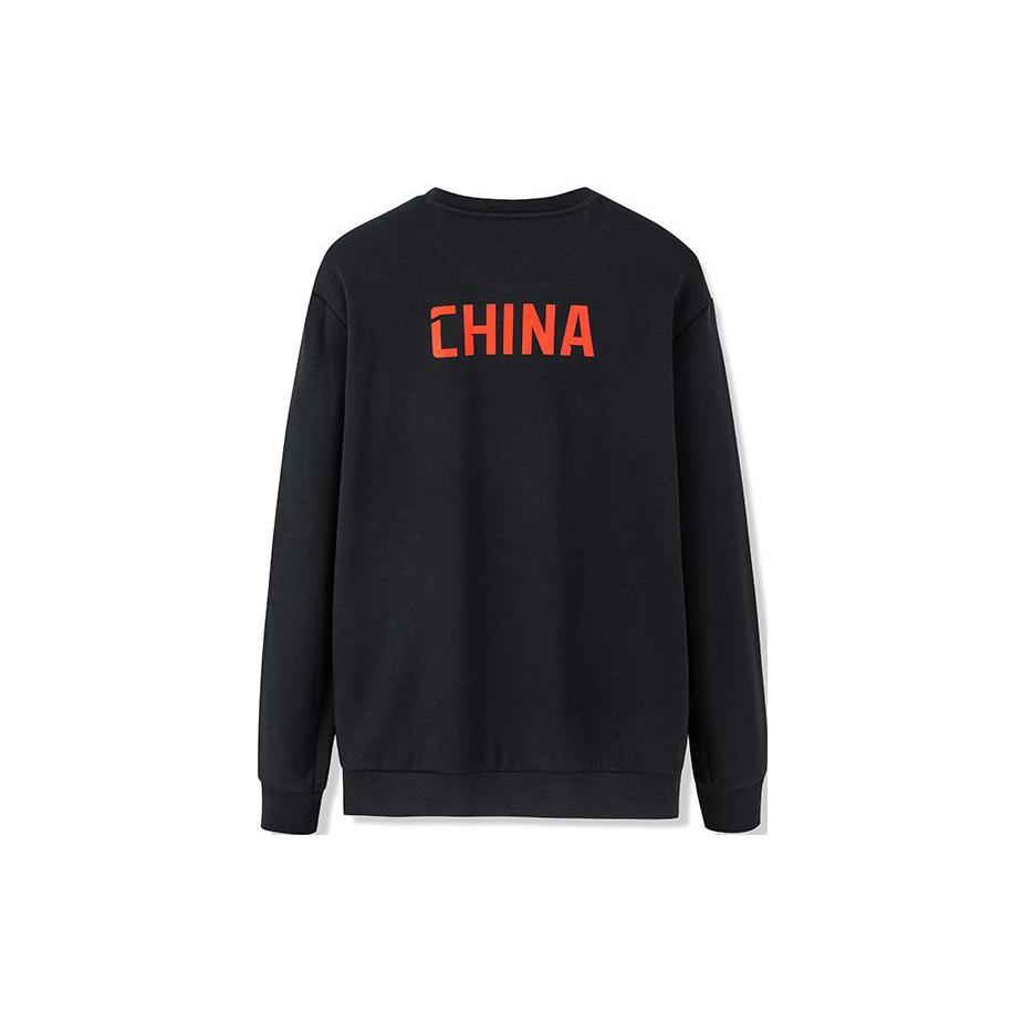 ANTA Variety Training Collection Sweatshirts Men's Black Crew Neck Thickened Regular 152247748-3