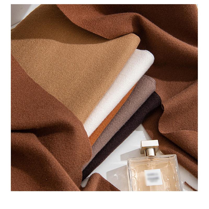 Solid Color Imitation Cashmere Scarf Women's Winter Warm Shawl Neck Scarves