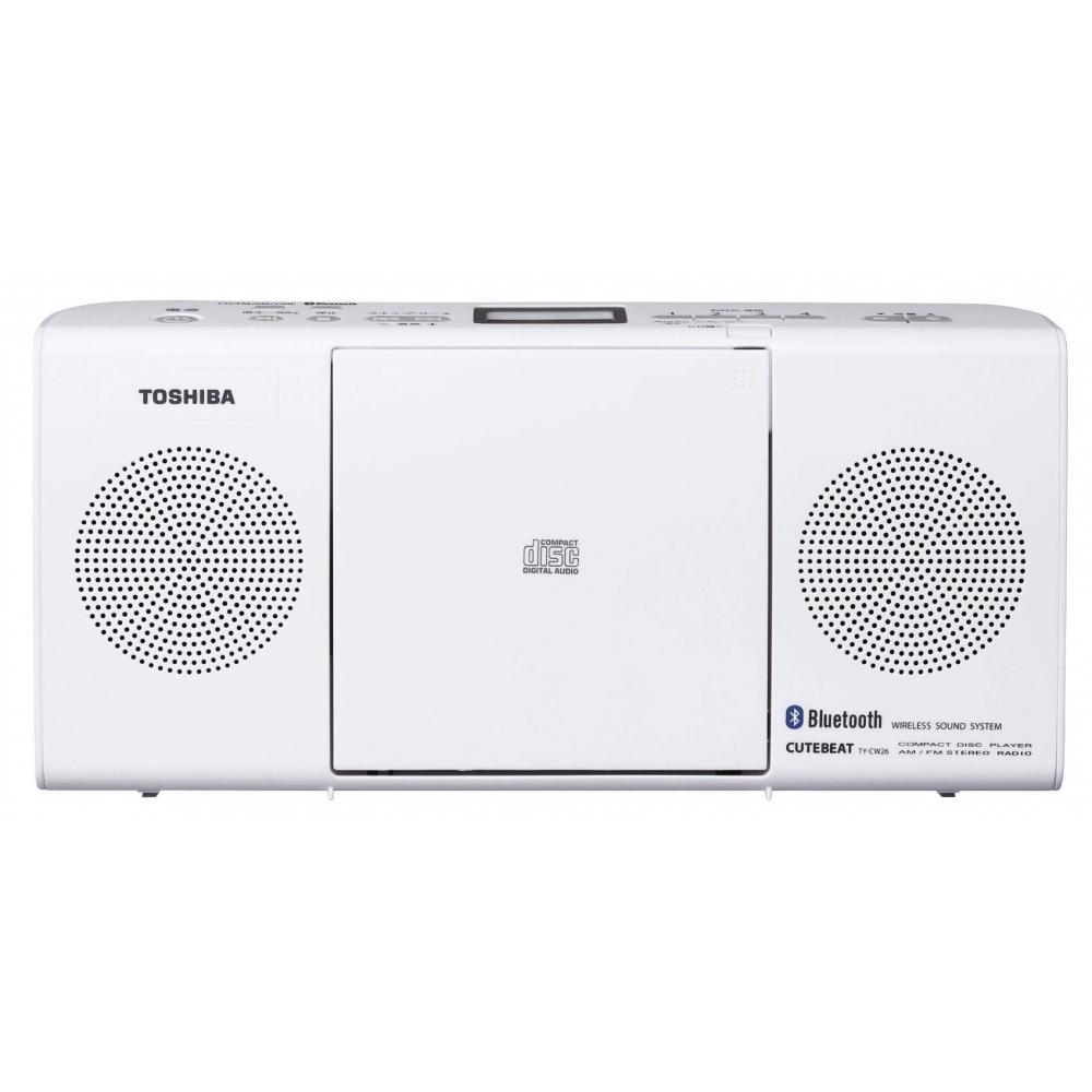 Toshiba Радиоприемник с CD-проигрывателем и Bluetooth TY-CW26 (W) белый