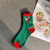 5Pairs Elk Christmas Socks Snowman Cotton Socks Women High Ankle Socks Mid-calf Socks  Winter