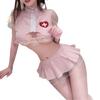 Sex Underwear Large Size Pink Sexy Nurse Uniform Cosplay Hollow Woman Free Passion Pure Desire Suit