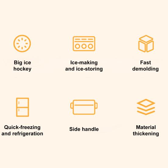 Yousheng Silicone Spherical Ice Cube Mold Bar Whiskey Circular Ice Cube Tray Ice Hockey Mold Easy Release Ice Cube Maker