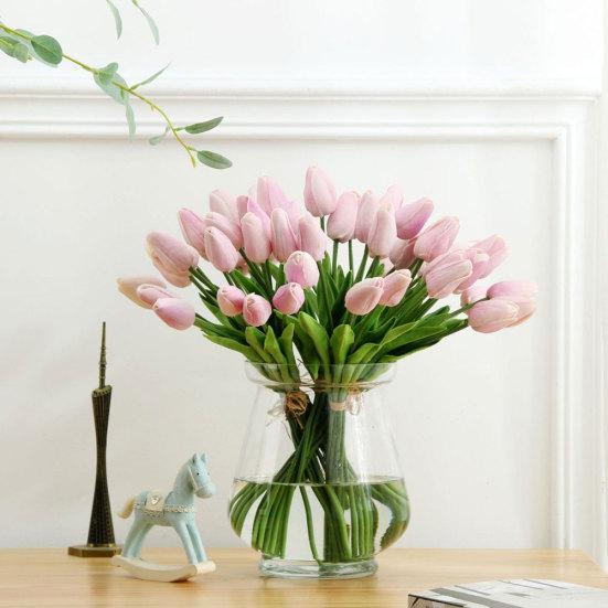 1 букет искусственных тюльпанов домашний сад свадебная цветочная композиция настольный декор