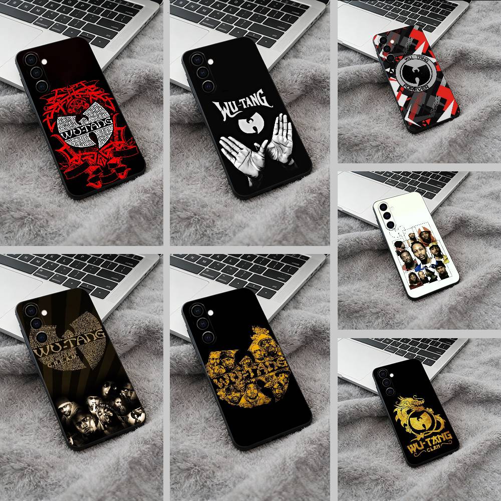 Wu-Wu-T-Tang -Clan Soft Silicone phone Case for Samsung Galaxy A73/A71/A72/A70/A53/A52/A51 - Black