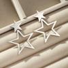 Модные и уникальные серьги-звезды золотого и серебряного цвета для женщин из нержавеющей стали