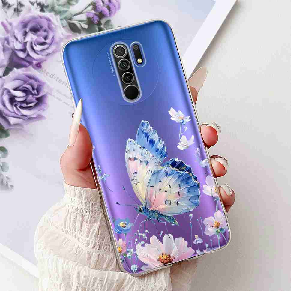 Для Xiaomi Redmi 9 9A Чехол M2004J19AG Роскошные Жемчужные Цветы Мягкий Силиконовый TPU Чехол Для Redmi 9A M2006C3LG Телефон Защитный Чехол