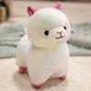 Colored Cartoon Glowing Alpaca Plush Toy Kids Doll Birthday Gift Home Decoration