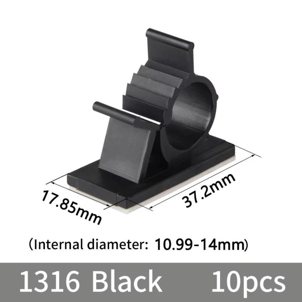 10Pcs Self-Adhesive Cable Organizer Clips Adjustable Cable Tie Mounts Desk Cable Management