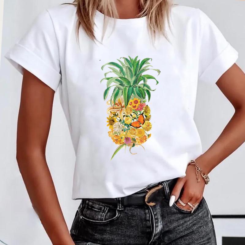 Short Sleeve Leopard Love Letter Trend Women's Print Tee Top Summer Fashion Tshirt Woman Female Basic T Clothing Graphic T-shirts