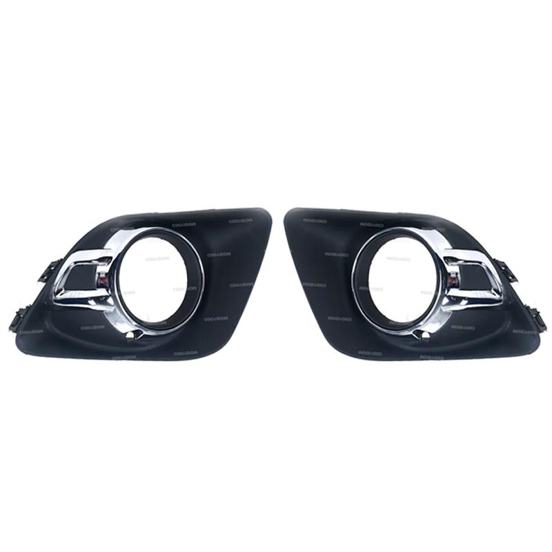 Car Front Bumper Fog Light Grille For Mitsubishi ASX 2010 2011 2012 Protective Cover Fog Lamp Foglight Frame Hood Car Accessorie