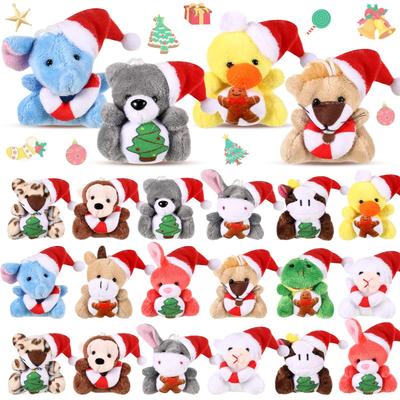 1/12-120 шт. Мини-плюшевые игрушки Животные Оптом Рождественские мягкие игрушки для Рождественских подарков Украшения для елки Наполнители для подарочных пакетов