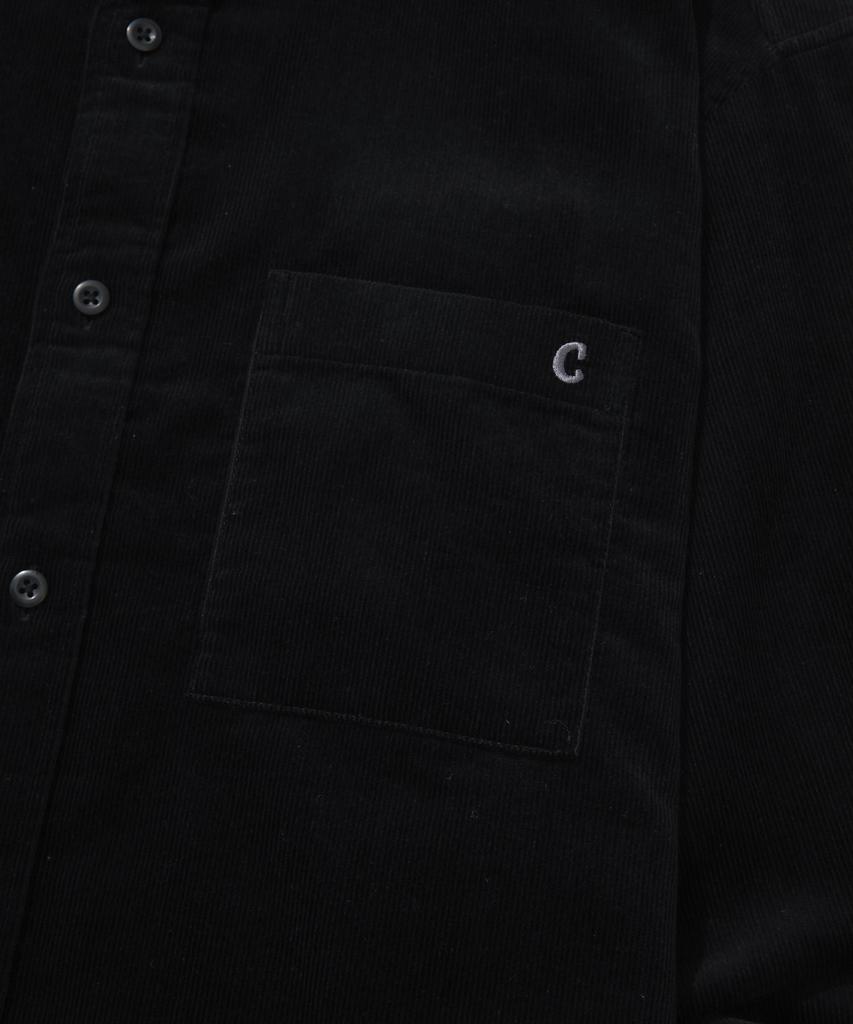 COVERNAT Semi-Overfit Corduroy Shirt Black