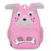 Dog Backpack Cartoon Toddler Preschool Bag Pink Bookbag with Front Pocket