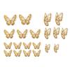20 Pcs 2 Layers Wing Butterfly Wall Decor Self-Adhesive 3D Hollow Butterfly Stickers for Home Bedroom Cake Baby Shower Birthday Party