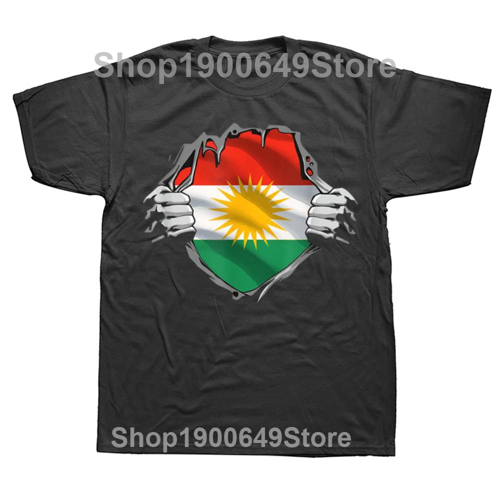 Смешные футболки с флагом Курдистана, курдские, для мужчин и женщин, модные, повседневные, оверсайз, 100% хлопок, свободного стиля