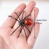 1PC Natural Crystal Rolling Stone Spider Ornament - Authentic Black Metal Gothic With, Serving As a Live Visual Decoration