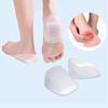 U-Shaped Gel Half Insoles Shoes Inserts Pad Soft Heel Cups for Heel Pain Fascitis Plantar Foot Protectors Height Increase