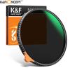 K&F CONCEPT HD ND2-ND400 Фильтр для объектива 9 стопов Fader Легко регулируемый нейтральной плотности Серия Nano-X II 49 мм 52 мм 58 мм