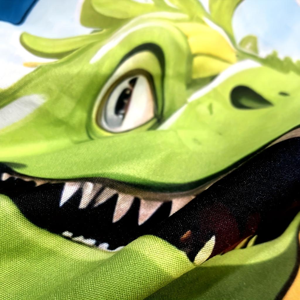 2/3pcs Cute Cartoon Dinosaur 3D Fitted Sheet Set Brushed Digital Printing Fitted Sheet Pillowcase Set (1 Fitted Sheet + 1/2