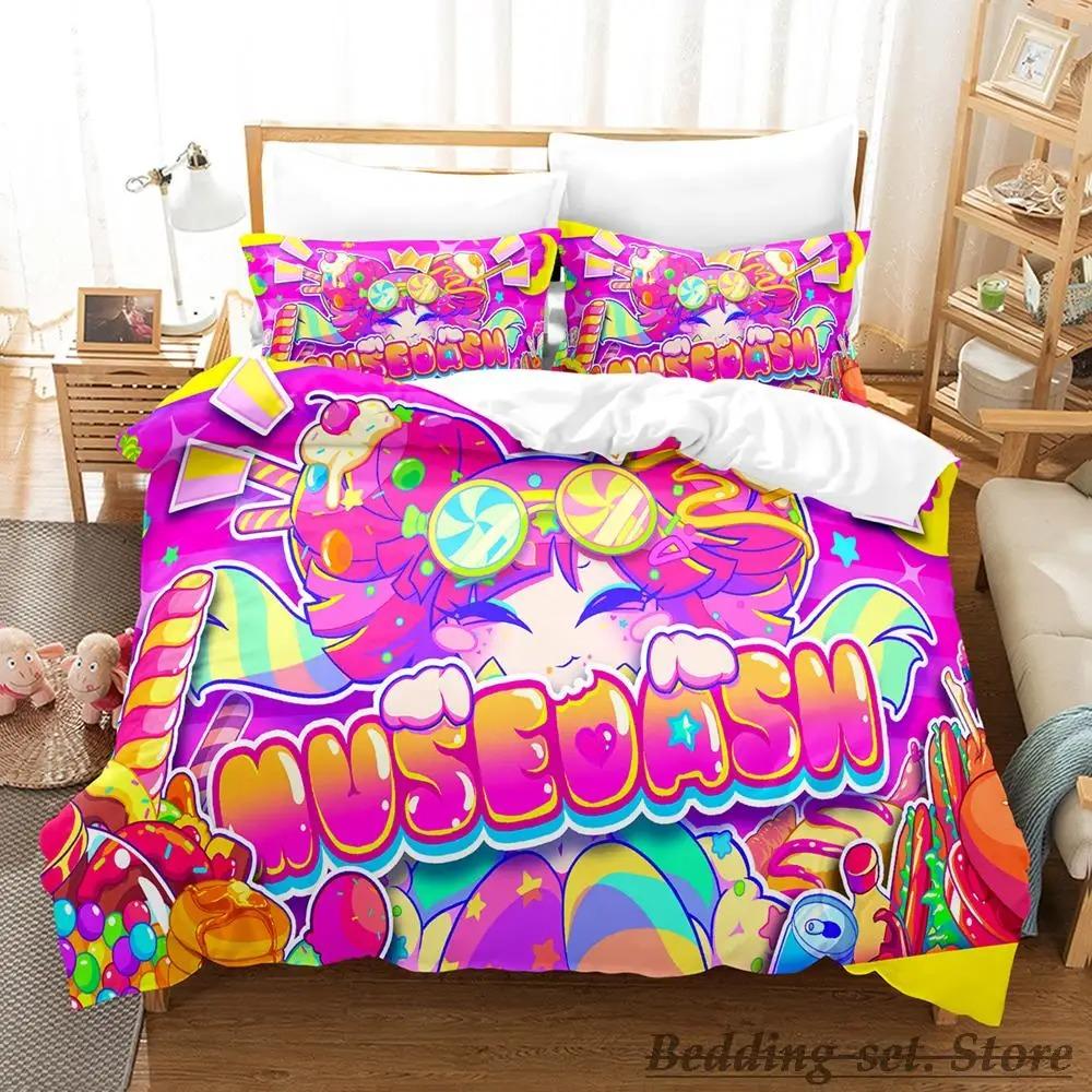 Muse Dash Постельное белье Single Twin Full Queen King Size Bed Set Adult Kid Bedroom Duvetcover Sets Anime Parure de lit Bed